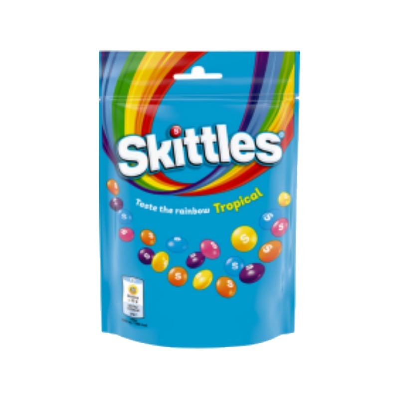 SKITTLES TROPICAL 136 gr, mars confezione 15 pz SKITTLES TROPICAL 136 gr, mars confezione 15 pz