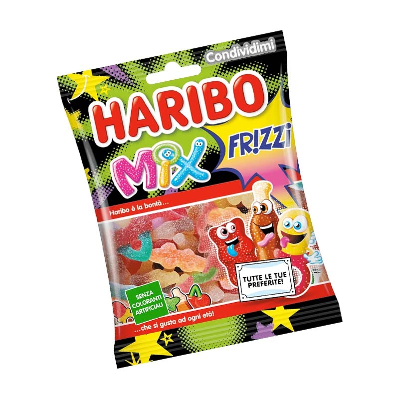 Haribo Mix Fr!zzi 60 gr gommose, 30 pz a Cartone Haribo Mix Fr!zzi 60 gr gommose, 30 pz a Cartone
