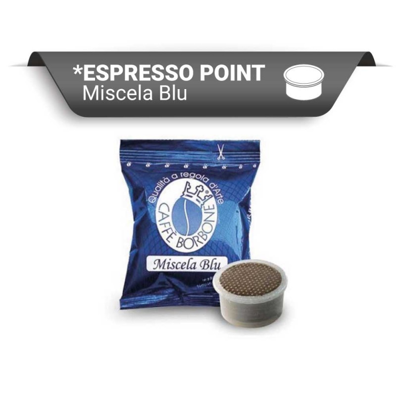 Caffè Borbone - Capsule compatibili Espresso Point, miscela Blu, 100 pezzi Caffè Borbone - Capsule compatibili Espresso Point, miscela Blu, 100 pezzi