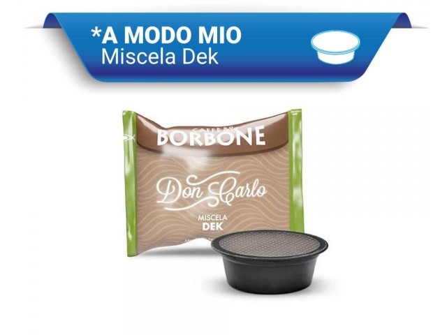 Caffè Borbone Miscela Dek- Capsule Don Carlo (compatibili A Modo Mio) 50 pz
