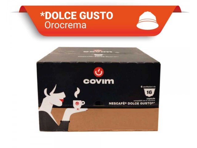 OROCREMA Capsule compatibili Dolce Gusto Covim Caffè Gusto Più, 6x16 pz