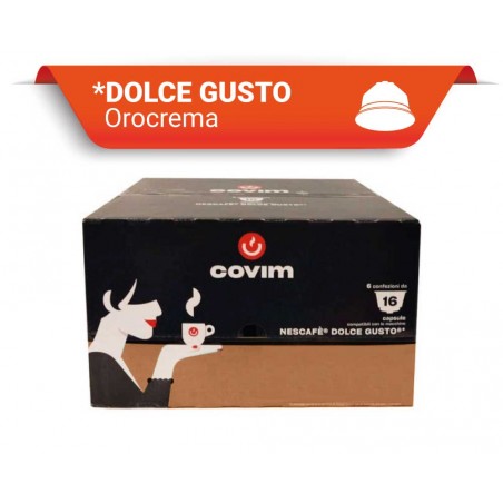 OROCREMA Capsule compatibili Dolce Gusto Covim Caffè Gusto Più, 6x16 pz
