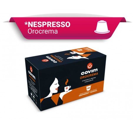 OROCREMA Covim Caffè - Caffè in Capsule Pressò (compatibili Nespresso), autoprotette confezione 4x30 pz