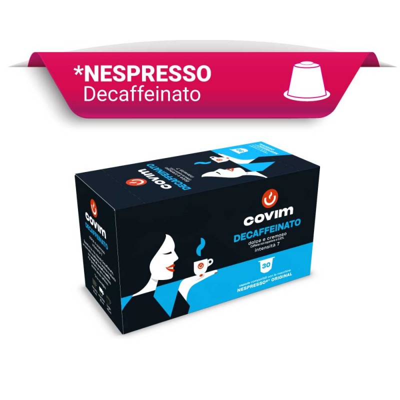 DEK Covim Caffè - Caffè in Capsule Pressò (compatibili Nespresso), confezione 4x30