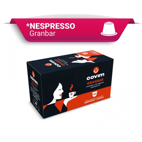 GRANBAR Covim Caffè - Caffè in Capsule Pressò (compatibili Nespresso), confezione 4x30