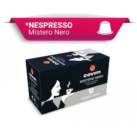 MISTERO NERO Covim Caffè - Caffè in Capsule Pressò (compatibili Nespresso), confezione 4x30