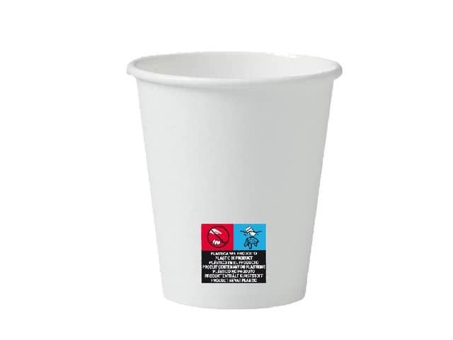 Bicchieri DoPla in carta bianchi 150 ml, 1000 pezzi