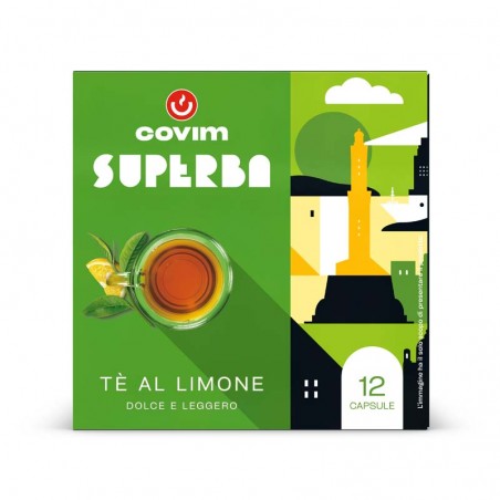 TE LIMONE Superba capsule (Sistema chiuso) Covim Caffè, 8 blister da 12 caps