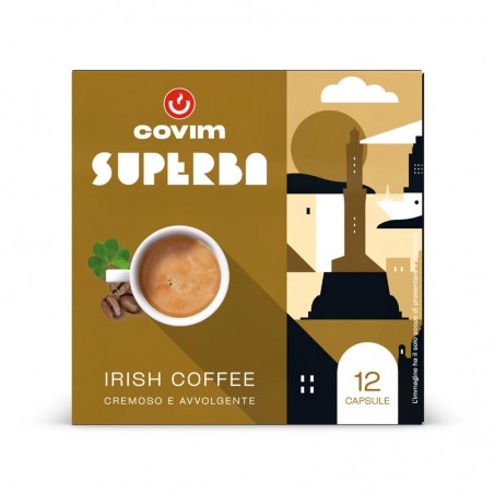 IRISH COFFEE Superba capsule (Sistema chiuso) Covim Caffè, 8 blister da 12 caps