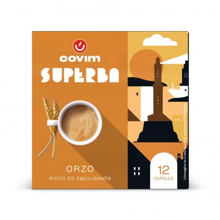 ORZO Superba capsule (Sistema chiuso) Covim Caffè, 8 blister da 12 caps