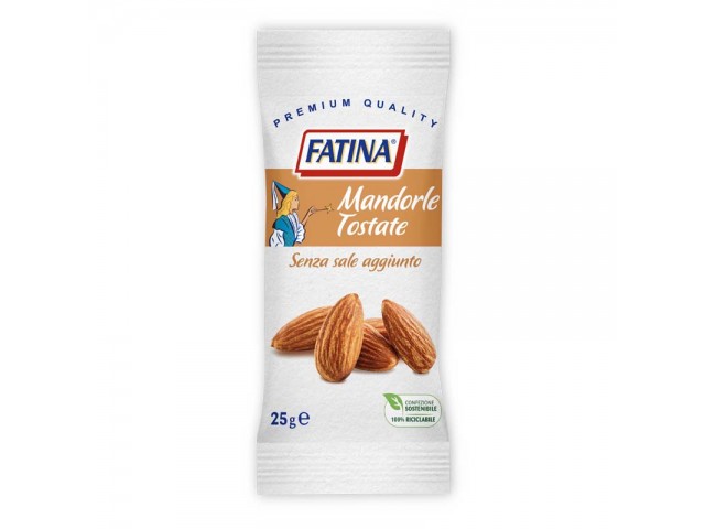 Mandorle sgusciate tostate senza sale Fatina 25 gr, confezione 26 pezzi