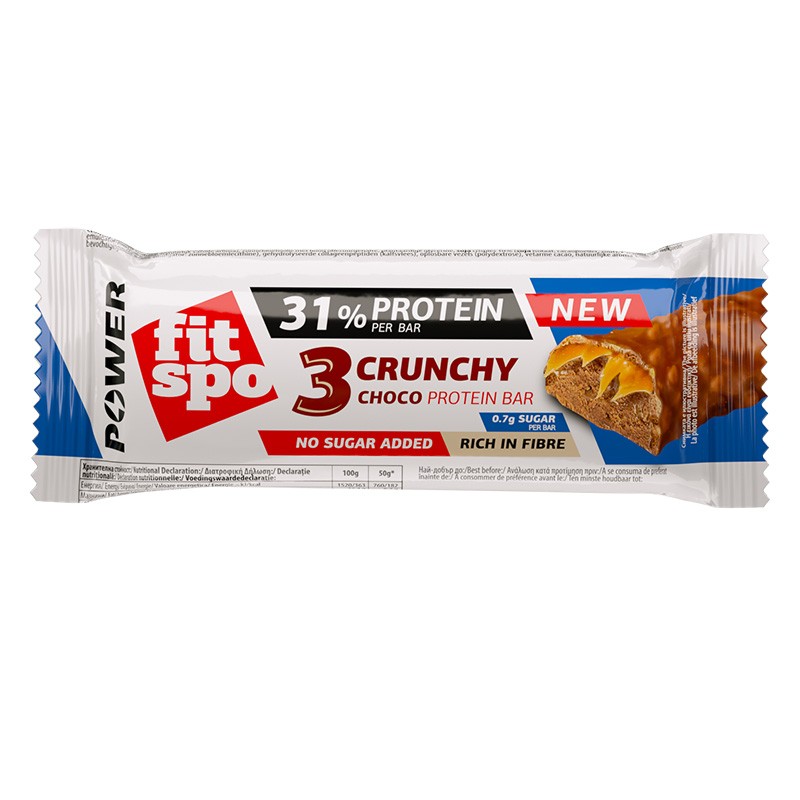 PROTEIN BAR 3 CRUNCHY CHOCOL. 50 GR 12 PZ (15 gr proteine a barretta )