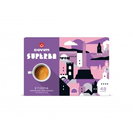 ETIOPIA Capsule Superba Caffè COVIM - blister da 48, conf 5x48 pz
