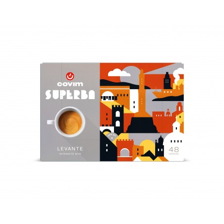 LEVANTE Capsule Superba Caffè COVIM (Sistema chiuso), Blister da 48, conf da 5x48 pz
