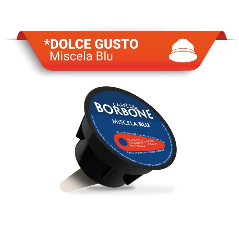Caffè Borbone - Capsule compatibili Dolce Gusto, miscela Blu 50 pezzi Caffè Borbone - Capsule compatibili Dolce Gusto, miscela Blu 50 pezzi