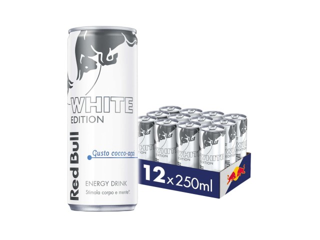RED BULL White COCCO Energy Drink 250 ml, confezione da 24 pezzi