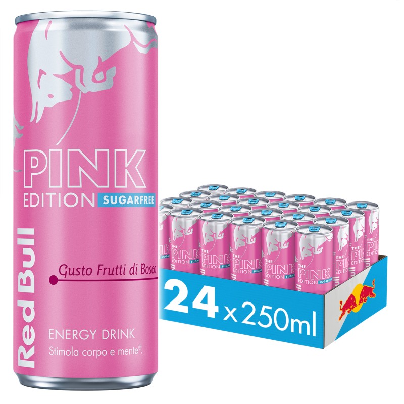 RED BULL PINK EDITION FRUTTI DI BOSCO Energy Drink 250 ml, confezione da 24 pezzi