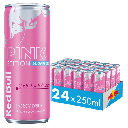 RED BULL PINK EDITION FRUTTI DI BOSCO Energy Drink 250 ml, confezione da 24 pezzi