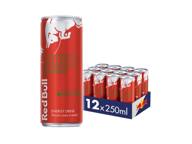 RED BULL RED EDITION - ANGURIA - Energy Drink 250 ml, confezione da 24 pezzi