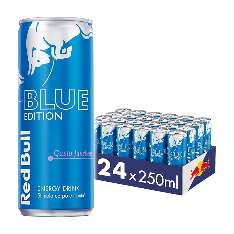 RED BULL BLUE EDITION - MIRTILLO - Energy Drink 250 ml, confezione da 24 pezzi RED BULL BLUE EDITION - MIRTILLO - Energy Drink 250 ml, confezione da 24 pezzi