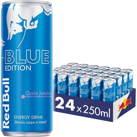 RED BULL BLUE  EDITION - MIRTILLO - Energy Drink 250 ml, confezione da 24 pezzi