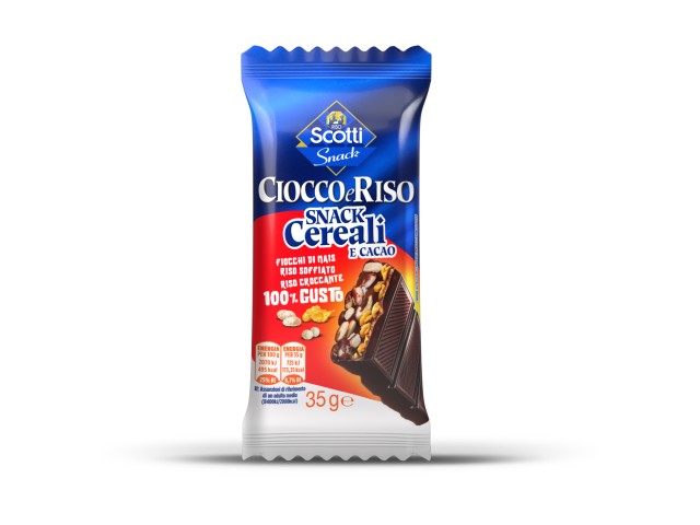 Ciocco e riso cereali e cacao Riso Scotti Snack 35 gr, confezione 30 pz