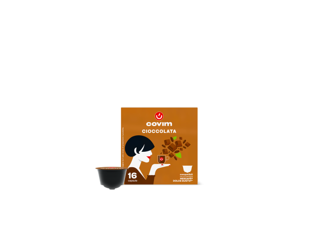 CIOCCOLATA Flowpack in capsule compatibili Dolce Gusto Covim Caffè, 3 cartoni da 16 pezzi