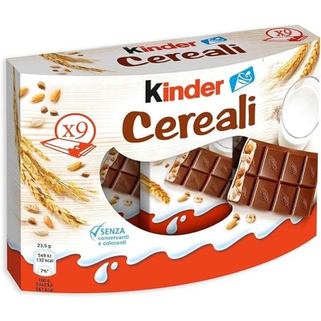 KINDER CEREALI Ferrero, confezione da 9 pz