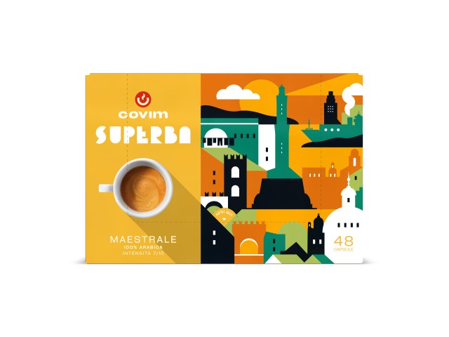 MAESTRALE Capsule Superba Covim Caffè (Sistema chiuso), Blister da 48, conf da 5x48 pz