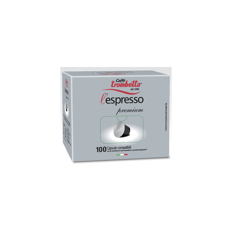 Compatibili Nespresso Caffè Trombetta L'Espresso PREMIUM, 100 pezzi