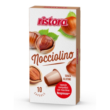 Ristora - NOCCIOLINO compatibili Nespresso, blister 6 x10 pz