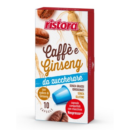 Ristora - Caffè Ginseng NO ZUCCHERO compatibili Nespresso, blister 6 x10 pz