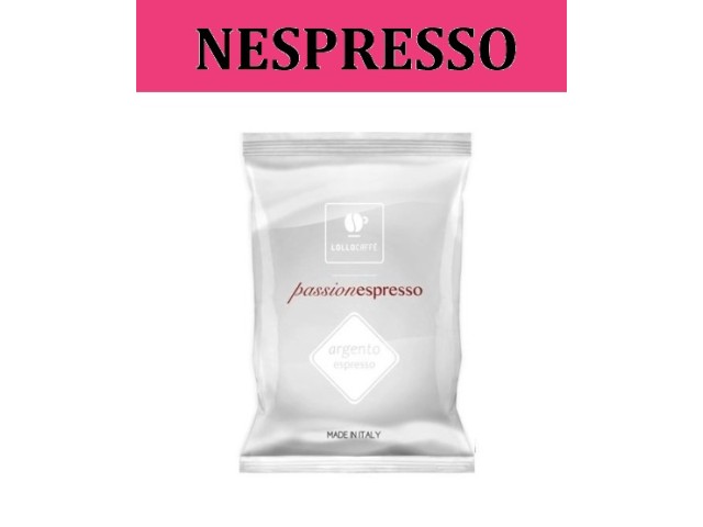 ARGENTO Nespresso Compatibili Caffè Lollo, 100 pezzi