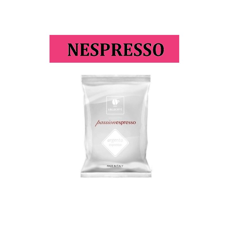 ARGENTO Nespresso Compatibili Caffè Lollo, 100 pezzi ARGENTO Nespresso Compatibili Caffè Lollo, 100 pezzi