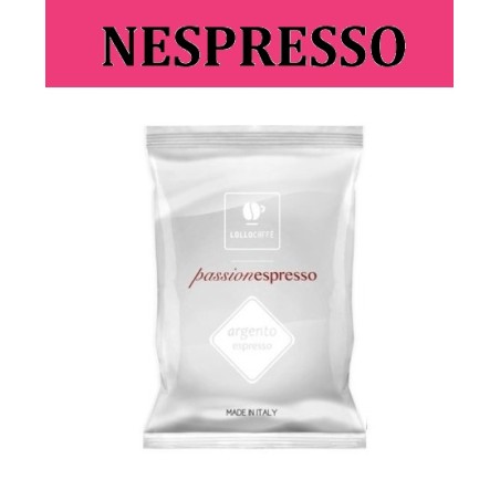 ARGENTO Nespresso Compatibili Caffè Lollo, 100 pezzi