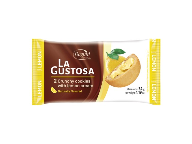 LA GUSTOSA BISCOTTO CREMA LIMONE 34g (40 pz/crt)