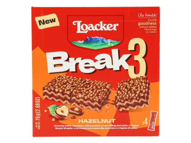 Loacker break3 19 gr, confezione 25 pz