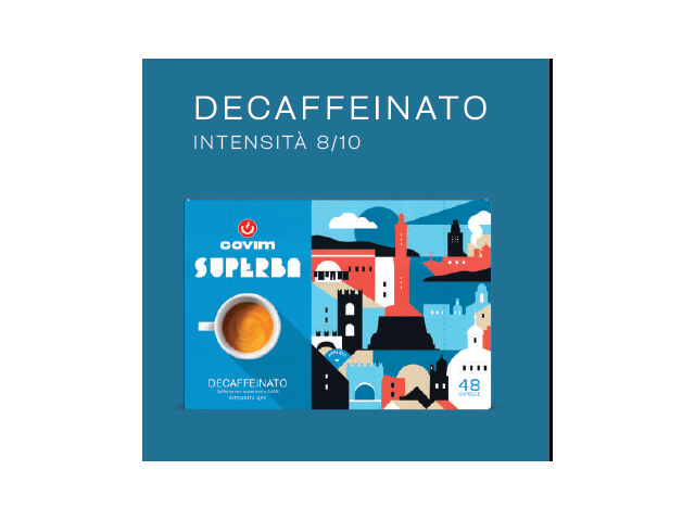 SUAVE DECAFFEINATO Covim Caffè - Capsule Superba (Sistema chiuso), Blister 5x48 pz