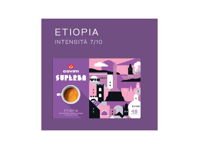 ETIOPIA Capsule Superba Caffè COVIM - blister da 48, conf 5x48 pz