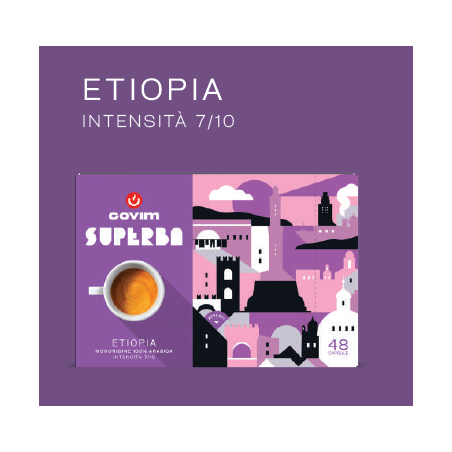 ETIOPIA Capsule Superba Caffè COVIM - blister da 48, conf 5x48 pz