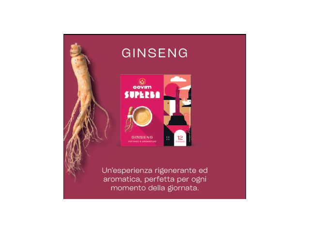 GINSENG Superba capsule (Sistema chiuso) Covim Caffè, 8 blister da 12 caps