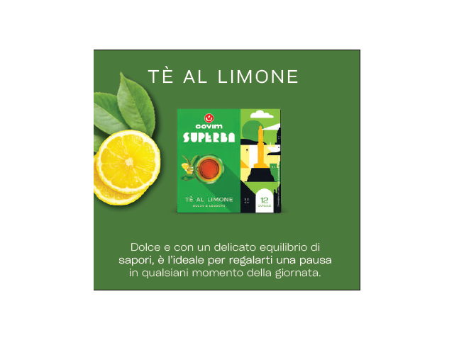 TE LIMONE Superba capsule (Sistema chiuso) Covim Caffè, 8 blister da 12 caps