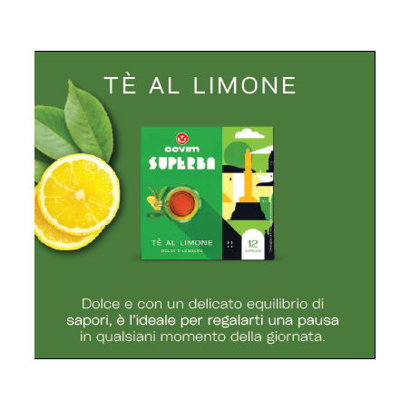 TE LIMONE Superba capsule (Sistema chiuso) Covim Caffè, 8 blister da 12 caps
