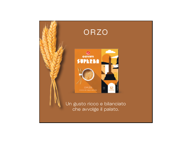 ORZO Superba capsule (Sistema chiuso) Covim Caffè, 8 blister da 12 caps