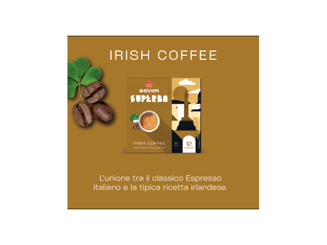 IRISH COFFEE Superba capsule (Sistema chiuso) Covim Caffè, 8 blister da 12 caps