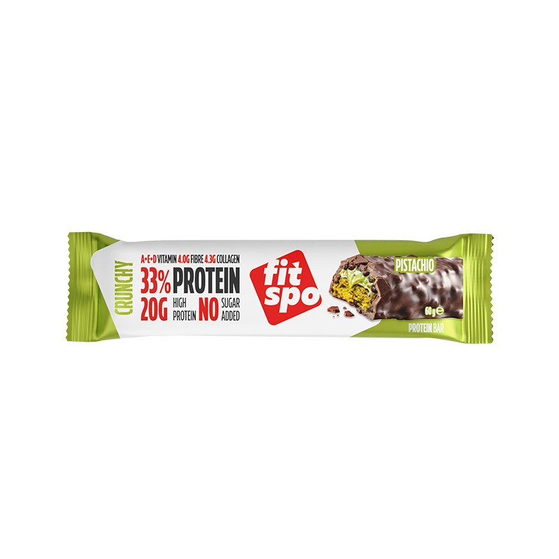 PROTEIN BAR 33%  CIOCCOLATO E PISTACCHIO 60gr  12 pz (15 gr proteine a barretta )
