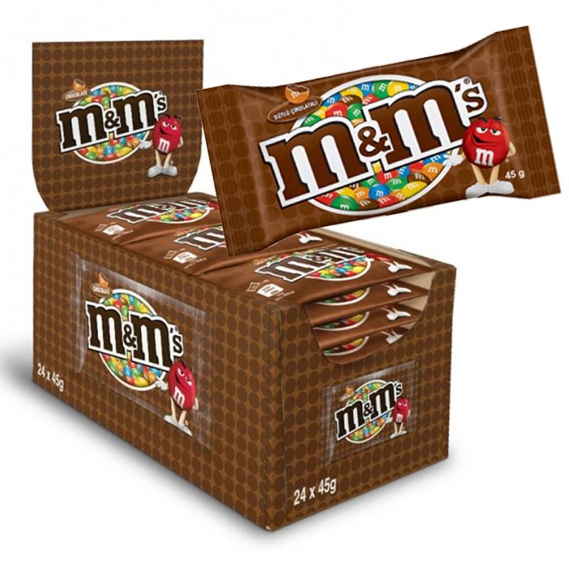 M&M's  CHOCO ( marrone )45 gr, mars confezione 24 pz