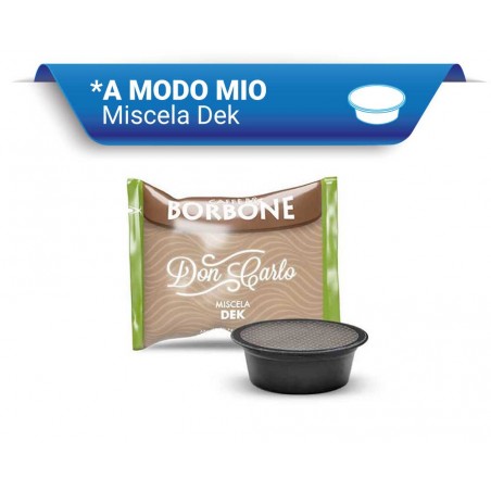Caffè Borbone Miscela Dek-  Don Carlo (compatibili A Modo Mio) 100 pz