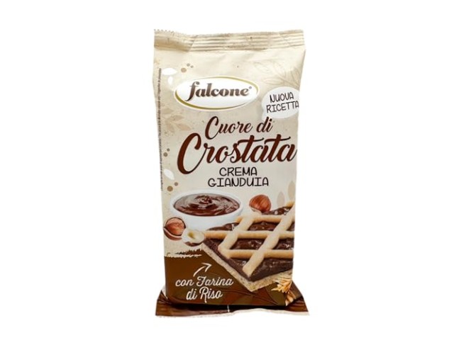 Crostata trancio riso e gianduia Falcone 60 gr, cf da 44 pz