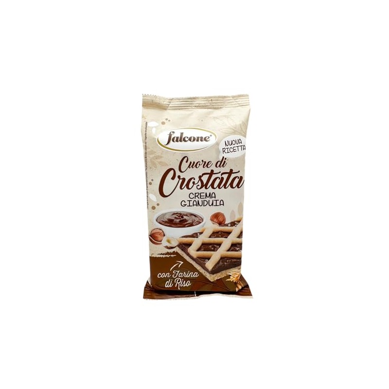 Crostata trancio riso e gianduia Falcone 60 gr, cf da 44 pz